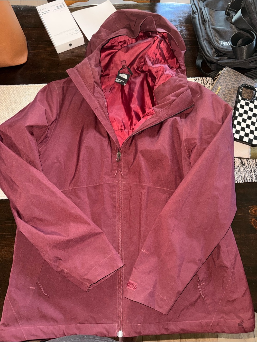 North Face rain coat